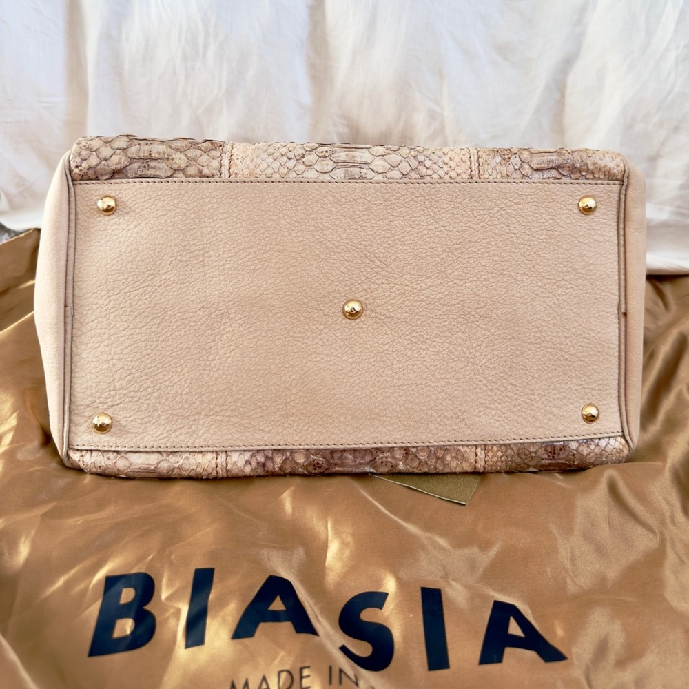 RARE Biasia Python leather handbag - image 8